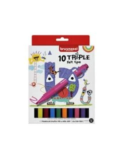 Bruynzeel 10 Triple Felt Tips
