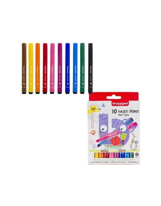 Bruynzeel Kids Zig Zag Viltstiften Set 10 1 Bruynzeel Kids Zig Zag Viltstiften Set 10