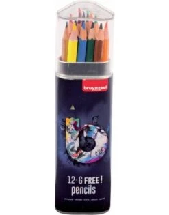 Kleurpotloden Bruynzeel Blik 18 Stuks Donker