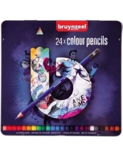 Kleurpotloden Bruynzeel Blik 24 Stuks Donker