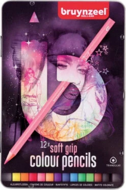 Bruynzeel Triple Soft Fashion Blik Kleurpotloden, 12st.